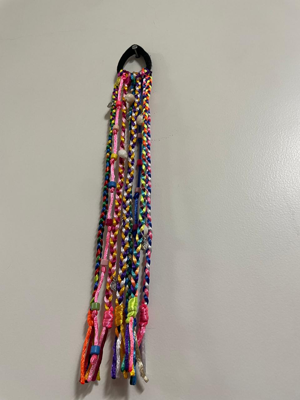 Colorful hair braids