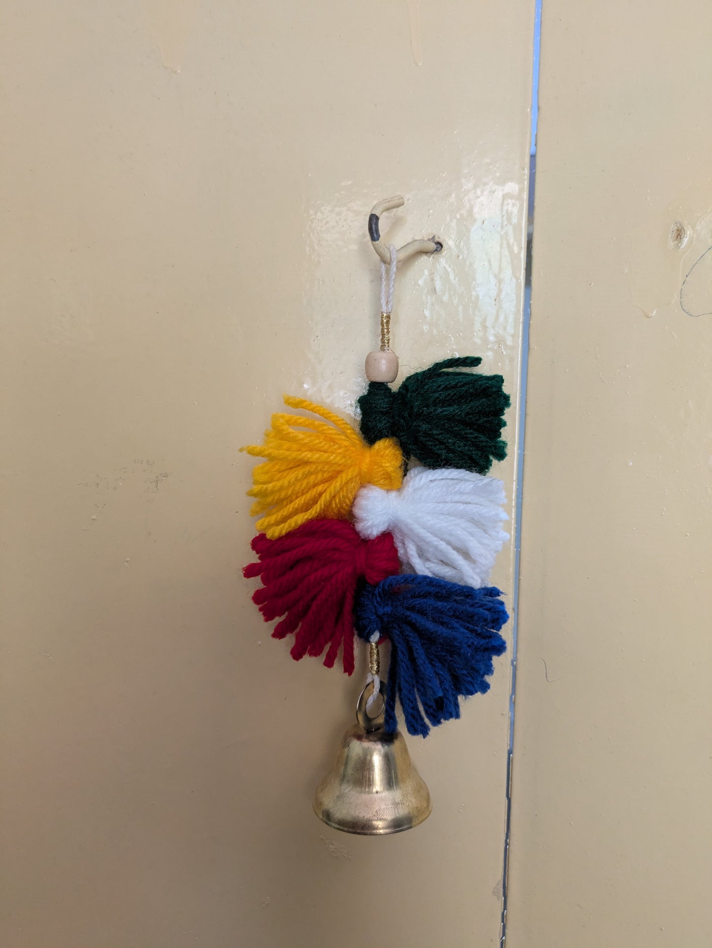 Handcrafted Multicolor Wool Tassel Bell Hanging