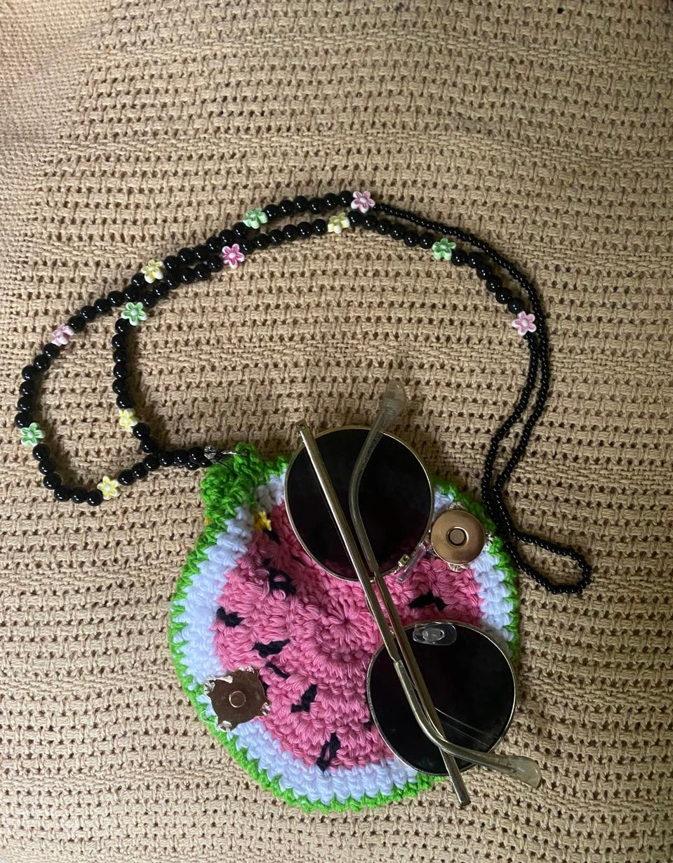 Summer Slice Crochet Glasses Holder