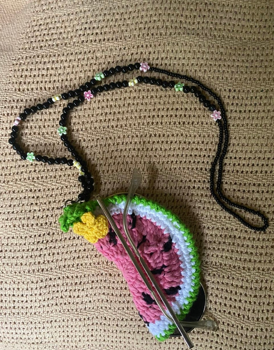 Summer Slice Crochet Glasses Holder