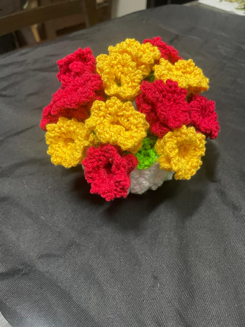 Crochet Flower Coasters Set