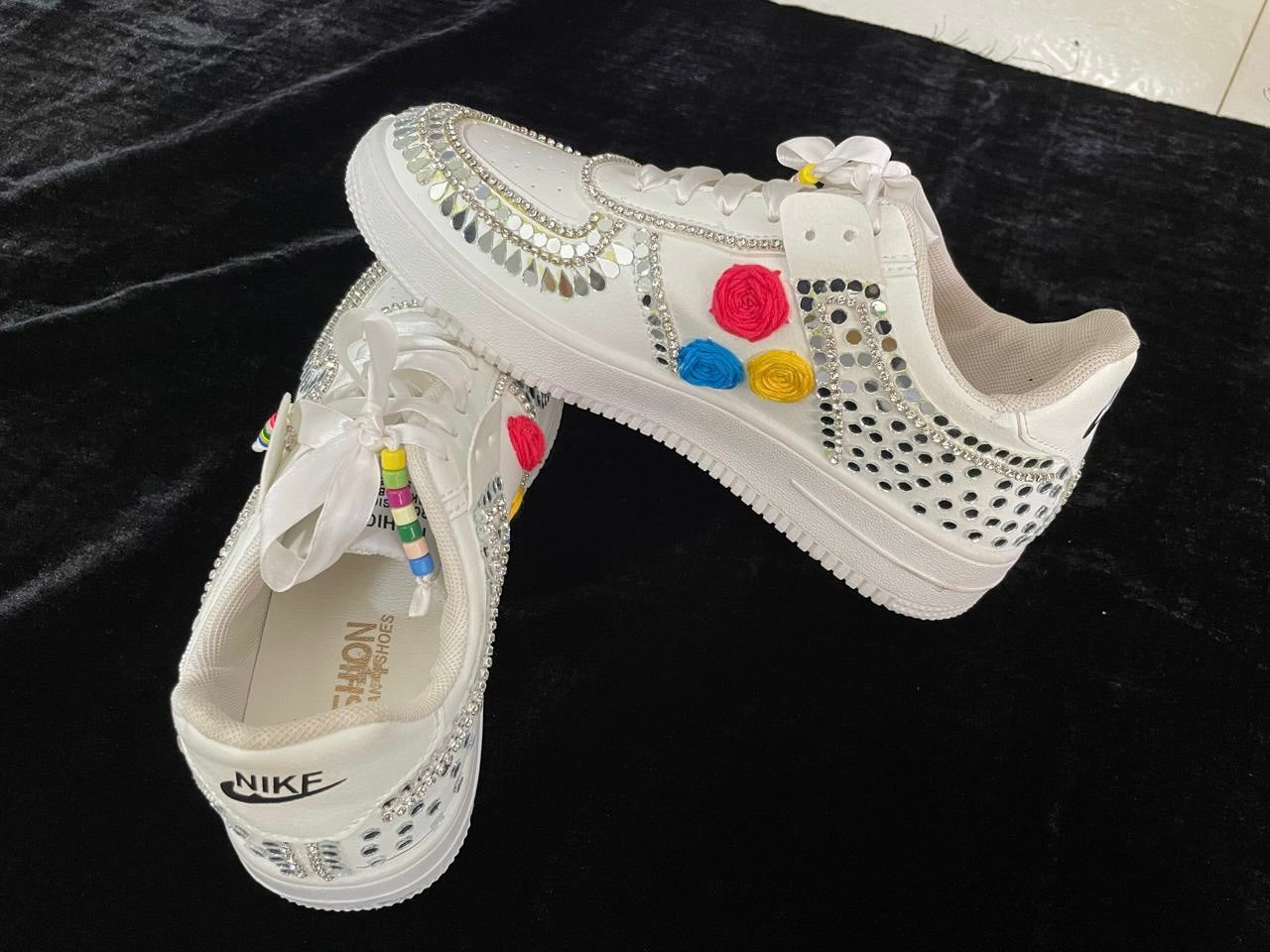 Hand-Embellished Desi Sneakers – Fusion Footwear for Festive Flair