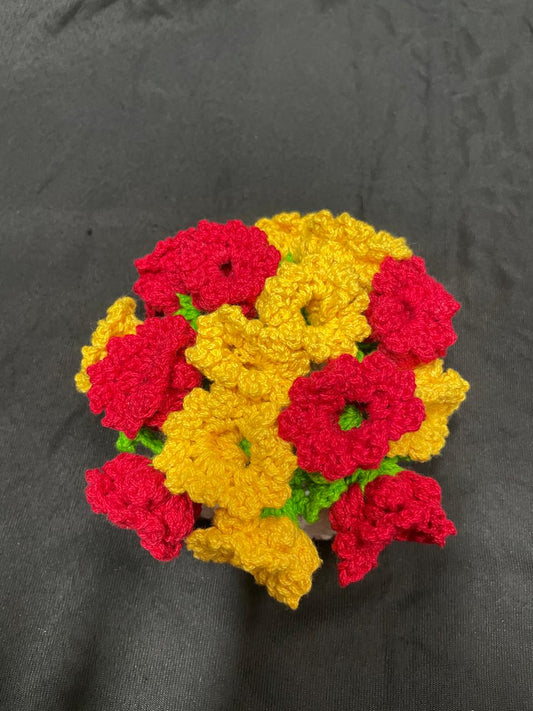 Crochet Flower Coasters Set